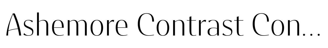 Ashemore Contrast Condensed Extra Light
